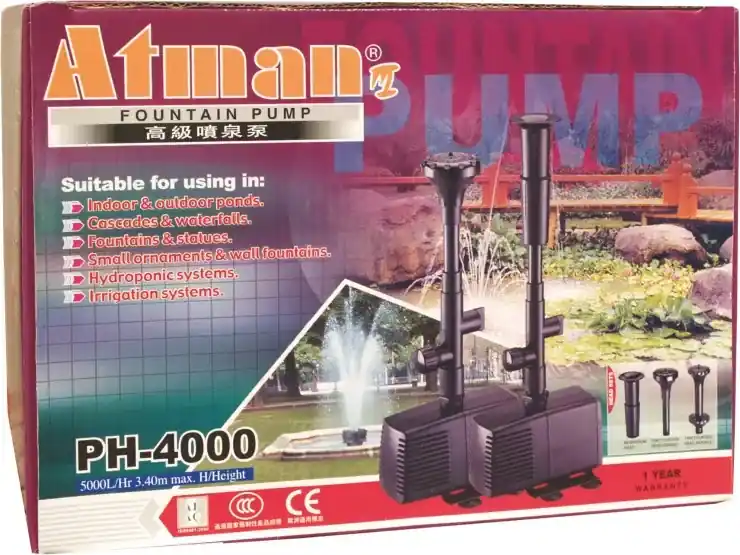 Atman venkovní fontánové čerpadlo PH-4000 Ověřený