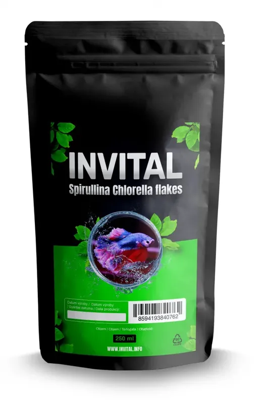 Kup Teď INVITAL Spirullina Chlorella flakes 250 ml vločky