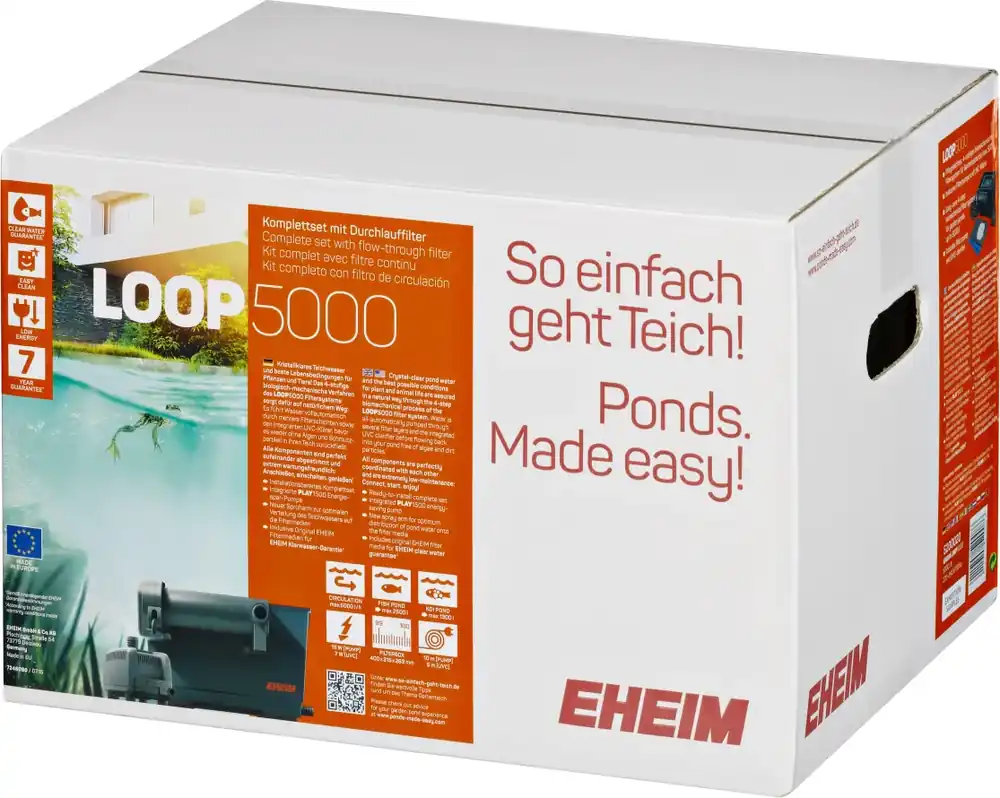 Oblíbený Eheim Loop 5000 vnější jezírkový filtr s UV a čerpadlem