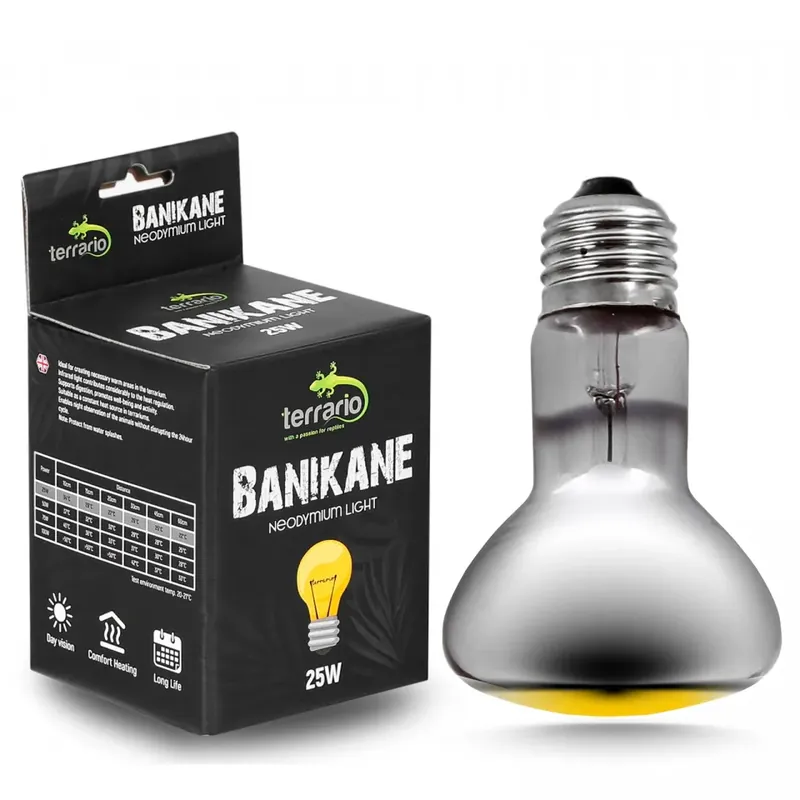 Nová Kolekce Terrario Banikane Neodymium Light neodymová topná žárovka 25 W