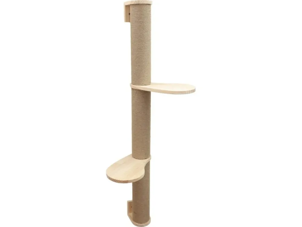 Škrabadlo pro kočky, nástěnný sloupek s odpočívadly, 127 cm Sleva