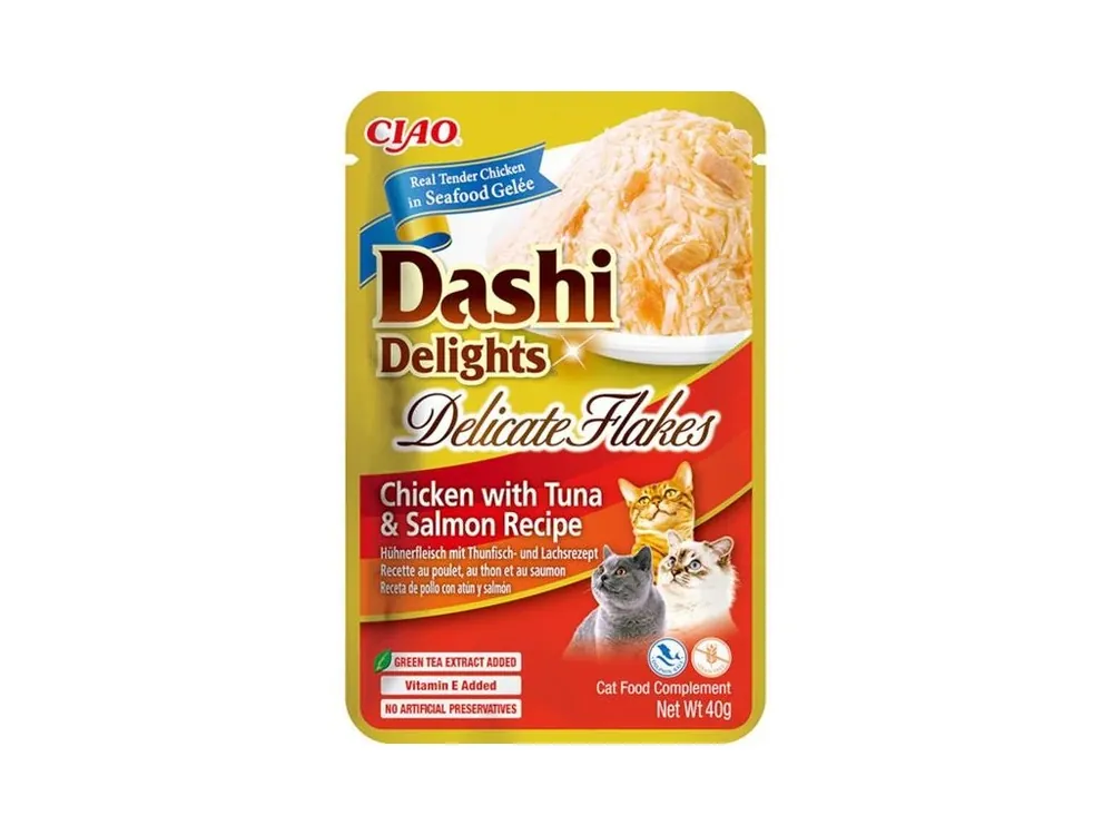 Originální Inaba Dashi Del.Delicate kaps.kuře,tuňák,losos 40g