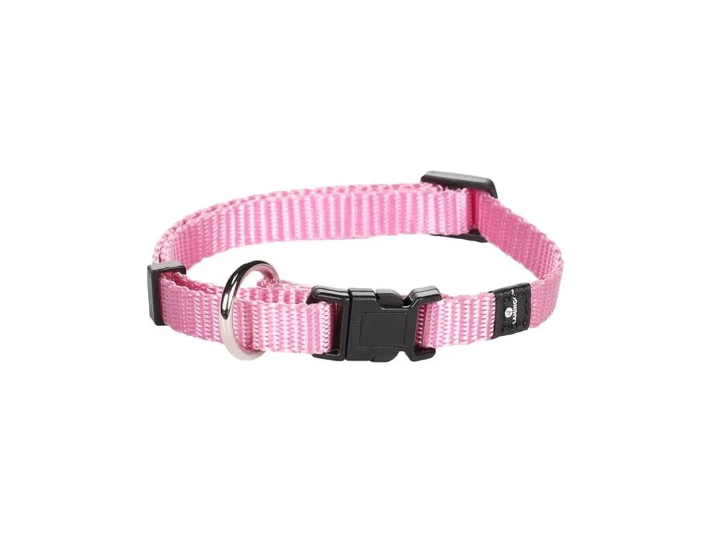 Novinka Obojek nylon Ziggi růžový XXS 1x15-25cm Flamingo