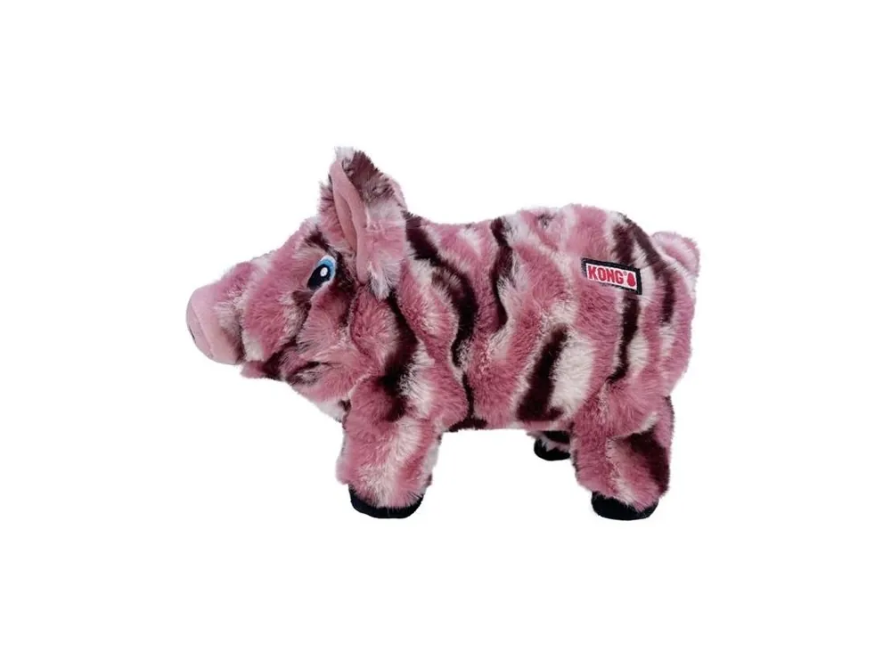 Sezónní Sleva Hračka plyš KONG Low Stuff Stripes Pig M