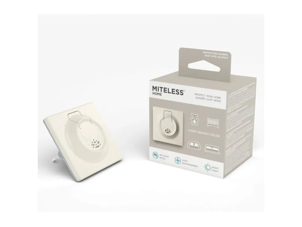 MITELESS® Home Ultrazvukový odpuzovač roztočů pro domácnost béžový Akce