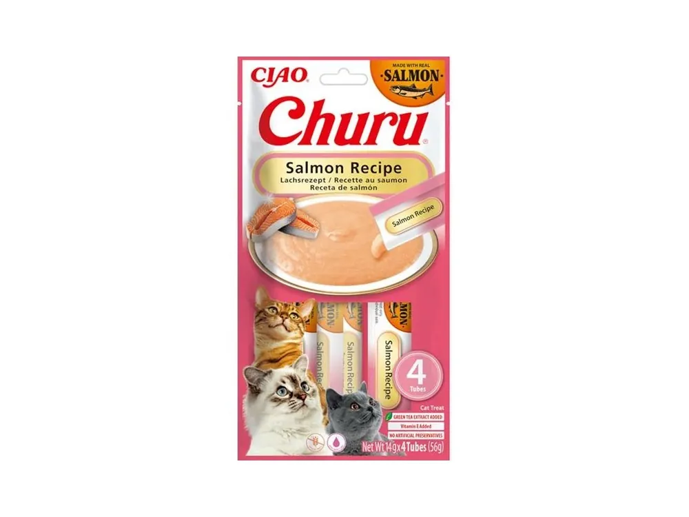 Inaba Churu cat snack losos 4x 14g Akce