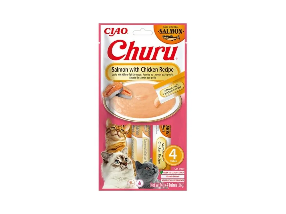 Inaba Churu cat snack losos & kuře 4x 14g Must-Have