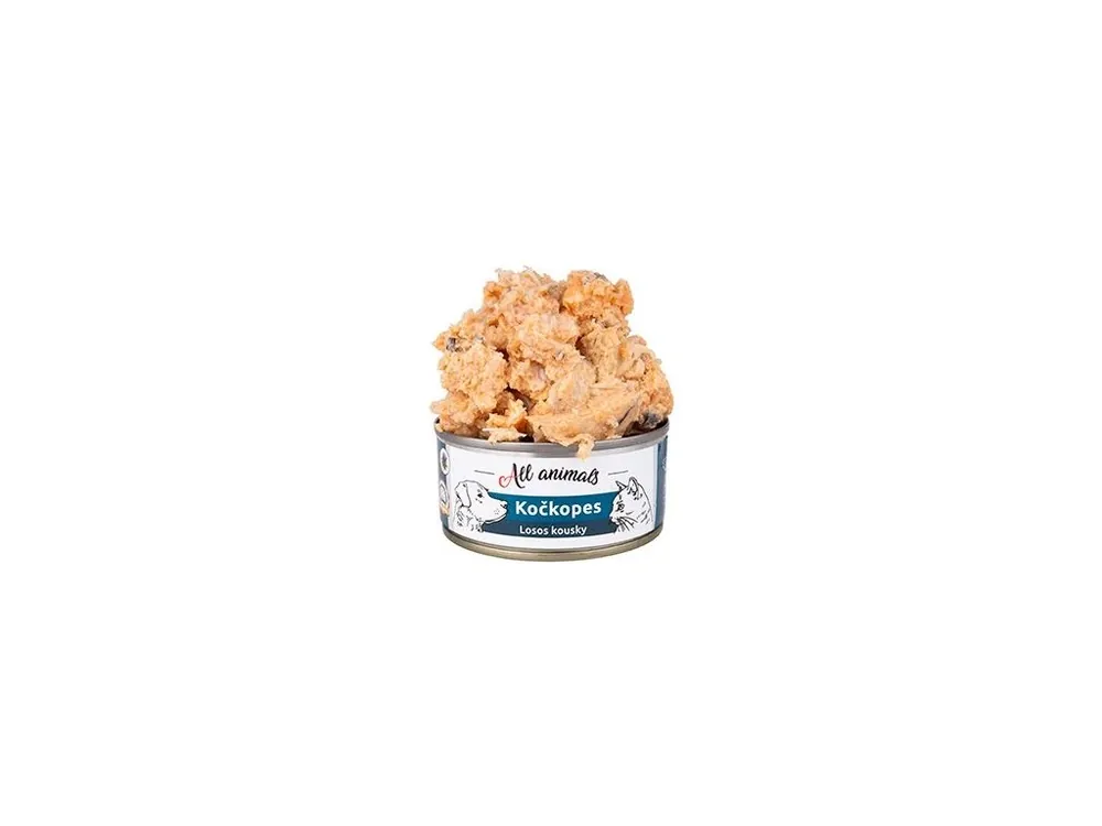 Akční Cena All Animals kočkopes konz. Losos kousky 90g