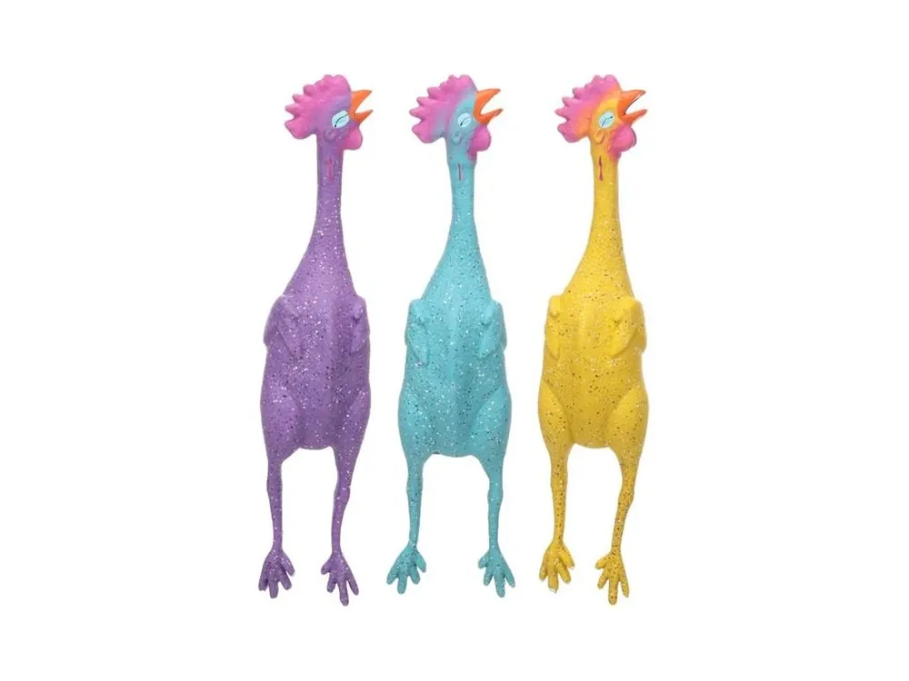 Must-Have Hračka latex Freckles slepice 48,5cm mix barev Flamingo