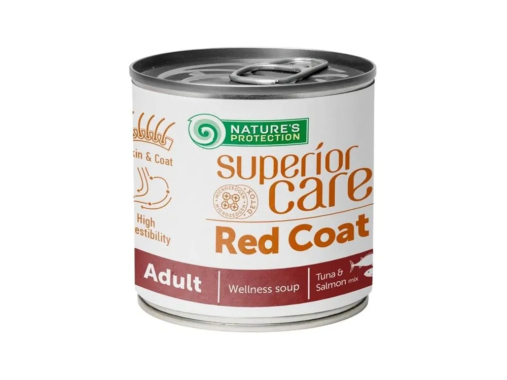 Nature‘s Protection Superior Care Dog Soup Red Coat Adult Salmon&Tuna 140 ml Jen Po Omezenou Doba