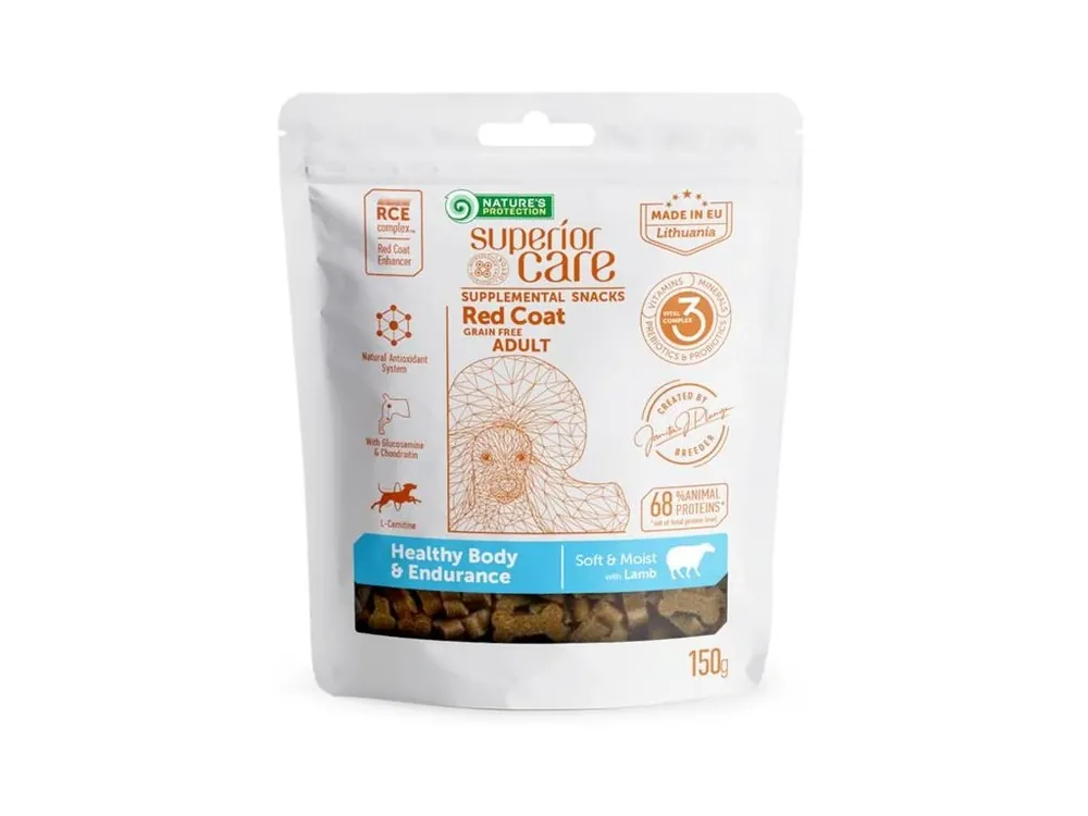 Oblíbený Nature‘s Protection Superior Care Dog Snack Red Coat Adult GF Lamb 150 g