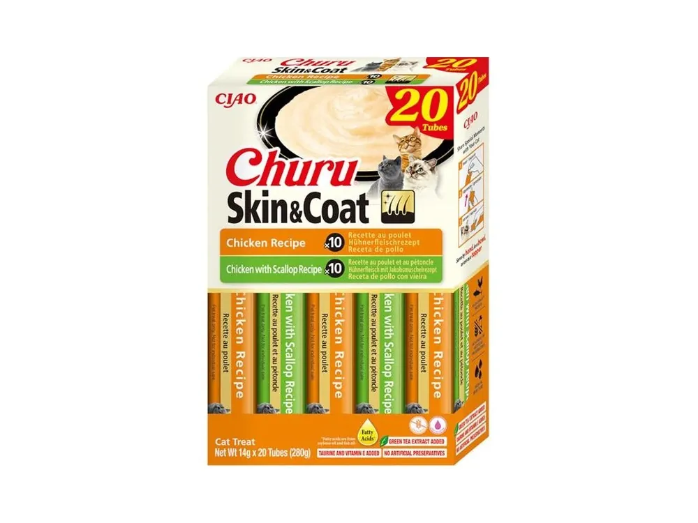 Finální Výprodej Inaba Churu Skin & Coat kuře multipack 20 x 14g