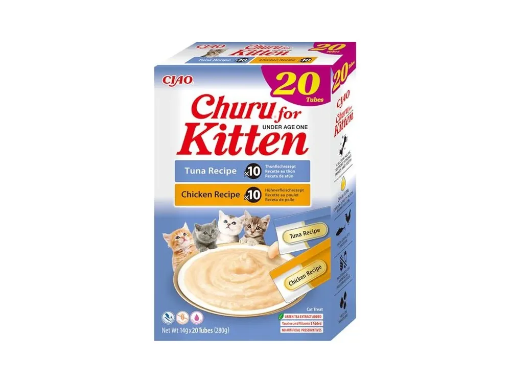 Inaba Churu Kitten tuňák&kuře multipack 20 x 14g Sleva