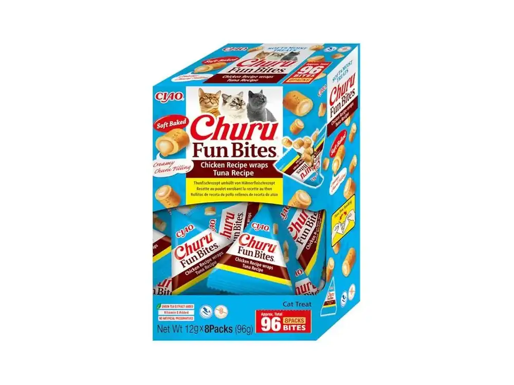 Ověřený Inaba Churu Fun Bites cat snack kuře&tuňák 96 g