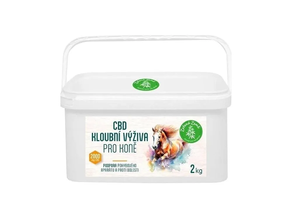 Nejlepší Cena Zelená země CBD kloubní výživa pro koně, 2 kg