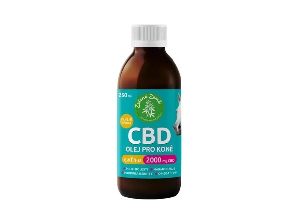 Zelená země CBD olej pro koně EXTRA 2000 mg, 250 ml Cenový Hit