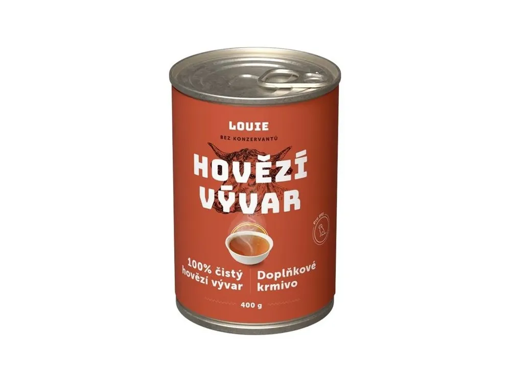 Pouze Dnes Louie konzerva pro psy - Hovězí vývar 400 g