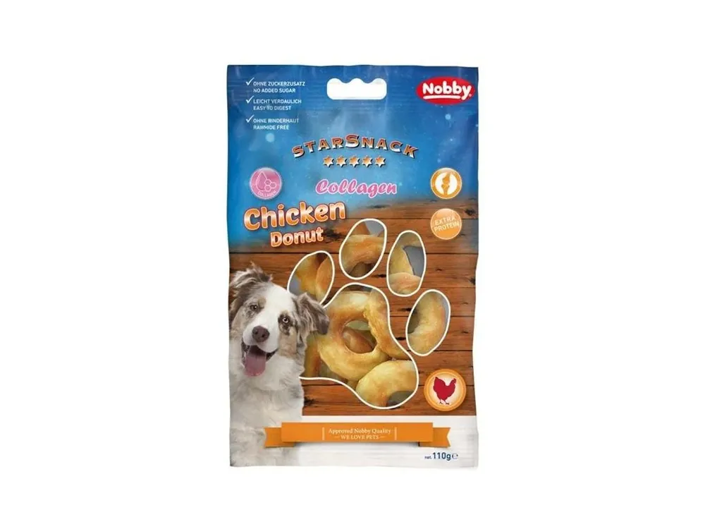 Nobby - StarSnack Barbecue Chicken Donut Collagen 110 g Vrácení Zdarma