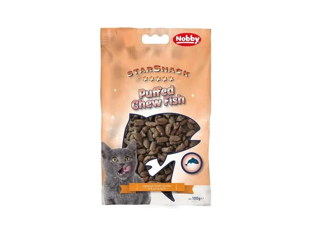 Cenová Bomba Nobby - StarSnack cat Puffed Chew Fish 100 g