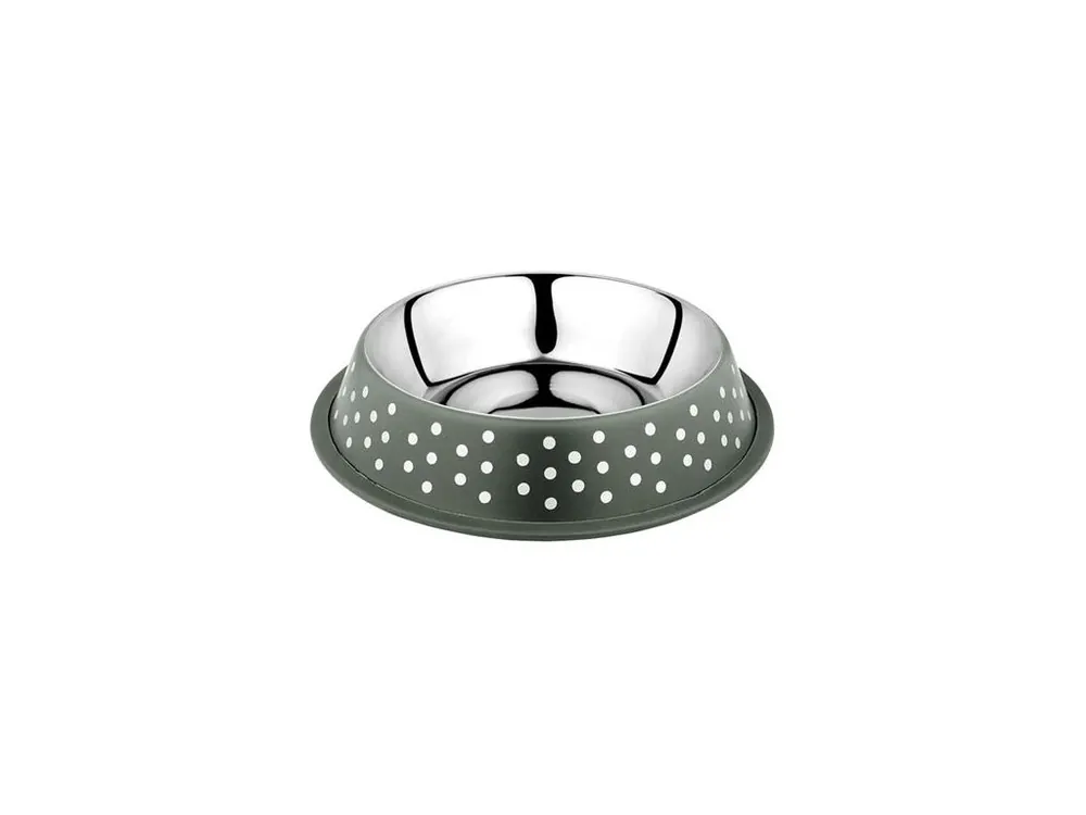 Miska nerez Deco fix puntíky 1l zelená Duvo+ Zlevněný