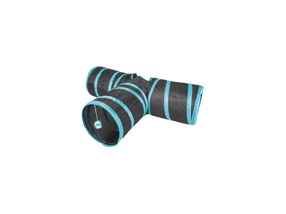 Rychlé Dodání Tunel pro kočky Play T-bone 80x25cm modrý/černý Duvo+