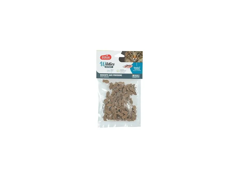 Pochoutka kočka WILDIES rybí sušenky 50g Zolux Nakupujte Hned