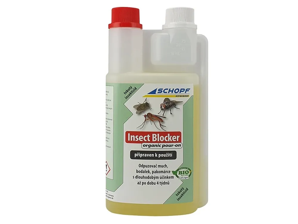 Objednat Nyní BIO roztok k odpuzování much SCHOPF INSECT BLOCKER ORGANIC POUR-ON 500ml