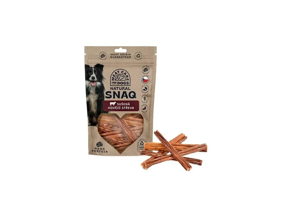 Meat Care Natural Snaq Hovězí střeva sušená 100 g Časově Omezené