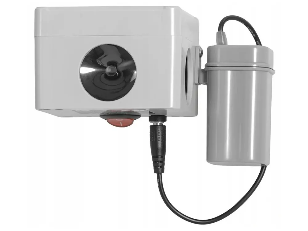 Prostorový, vodotěsný, ultrazvukový plašič na kuny, myši a potkany DRAGON ULTRASONIC CH360 - napájení na baterie 4xAA Aktuální