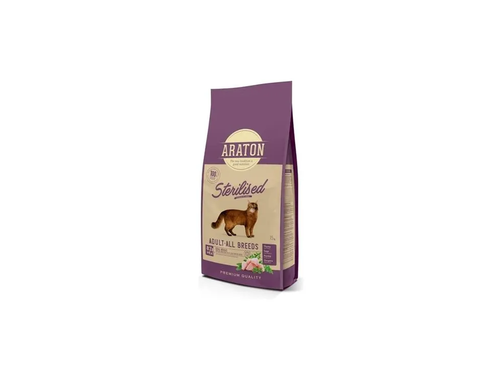 Araton Cat Dry Adult Sterilised Poultry 15 kg Nejlepší Volba