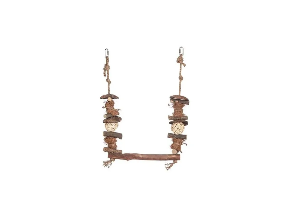 Hračka pták přírodní, houpačka Swing Bar Quapas! 45x30cm Omezená Nabídka