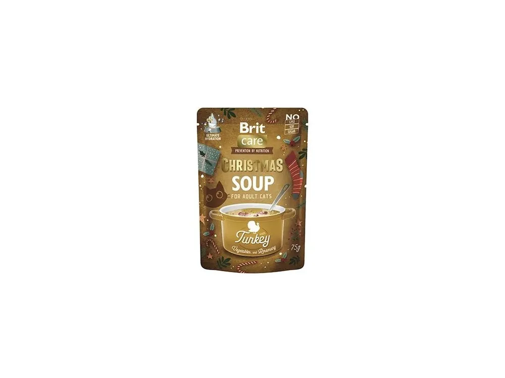 Sleva Brit Care Cat Christmas Turkey Soup 75g