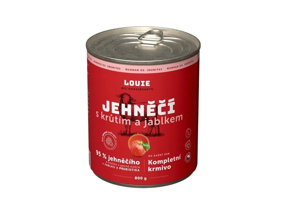 Louie konz.pro psy jehněčí, krůta, jablka 800g Jen Po Omezenou Doba