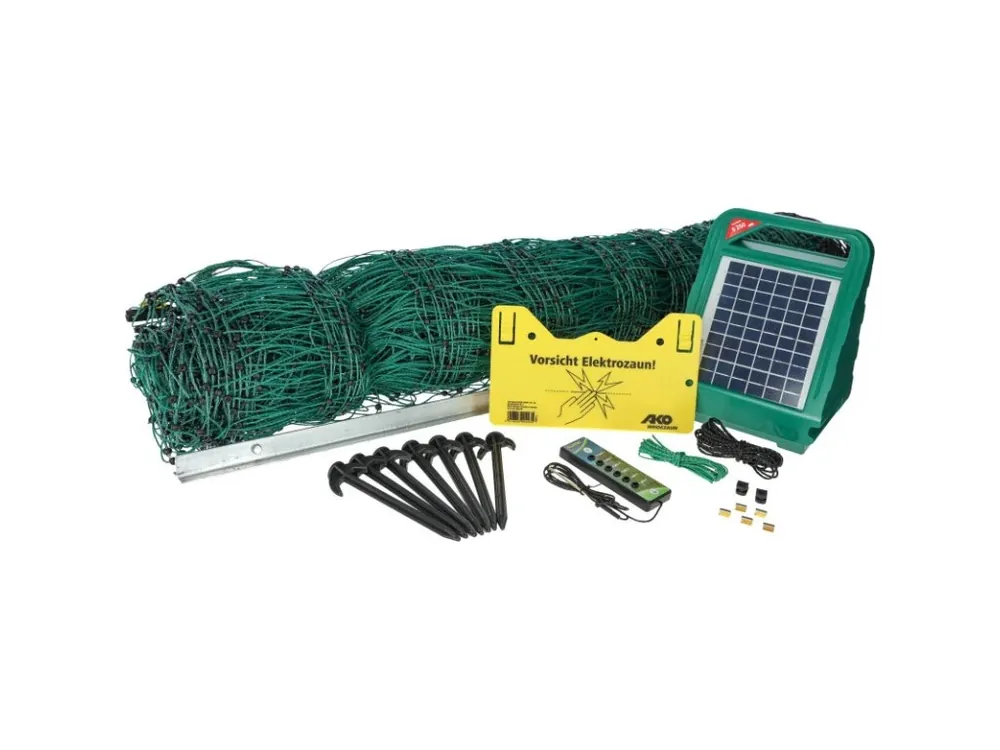 Top Prodej Elektrický ohradník kompletní sada se solárem, 106 cm, 2 hroty, 50 m, zelená