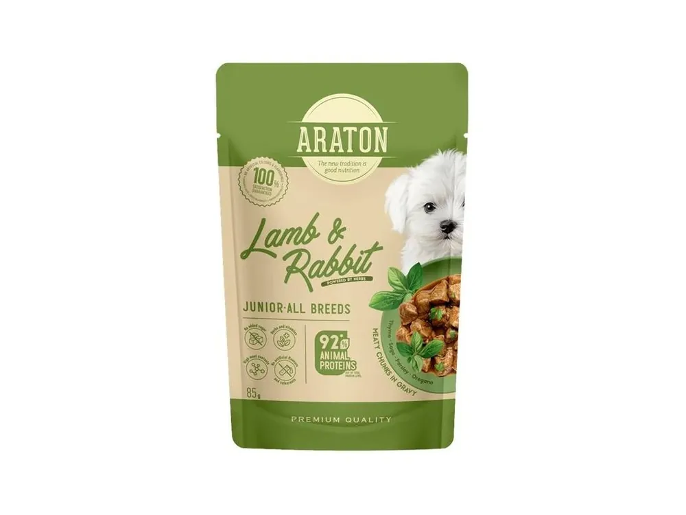 Araton Dog kaps. Junior Lamb/Rabbit 85 g Speciální Cena