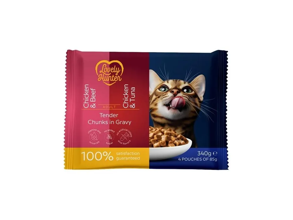 Lovely Hunter Cat kaps. Adult Multipack 4 x 85 g Akce