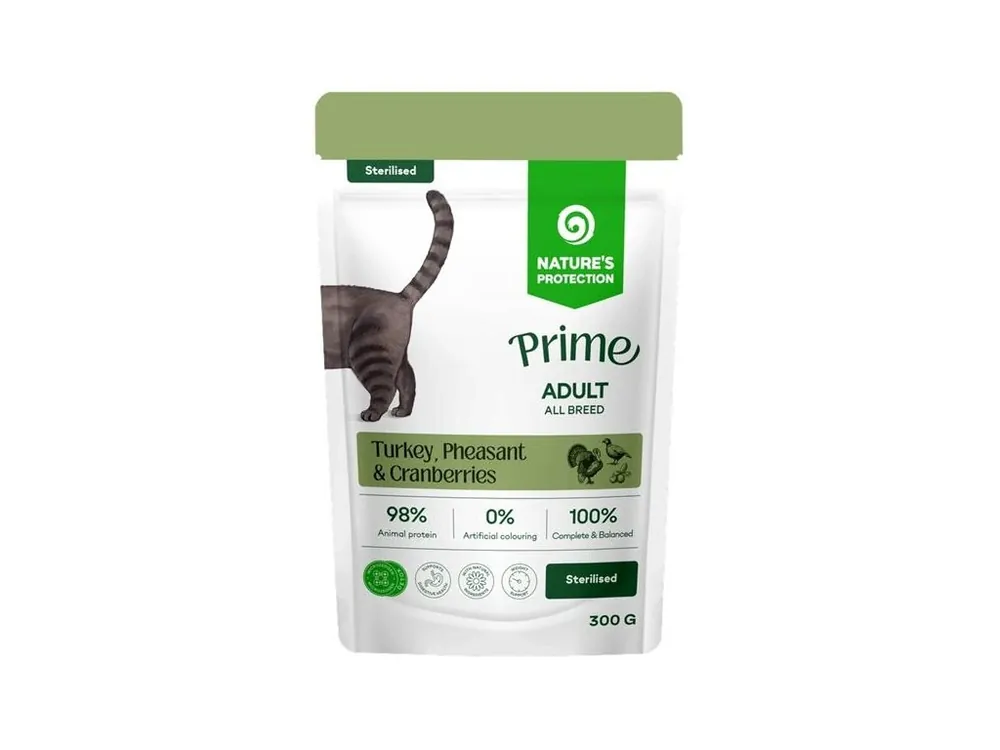 Oblíbený Nature‘s Protection Prime Cat kaps. Sterilised Turkey/Pheasant 300 g