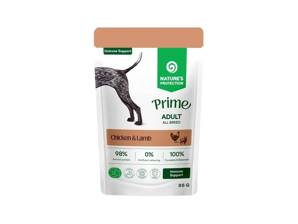 Nature‘s Protection Prime Dog kaps. Imunity Support Chicken/Lamb 85 g Horká Nabídka
