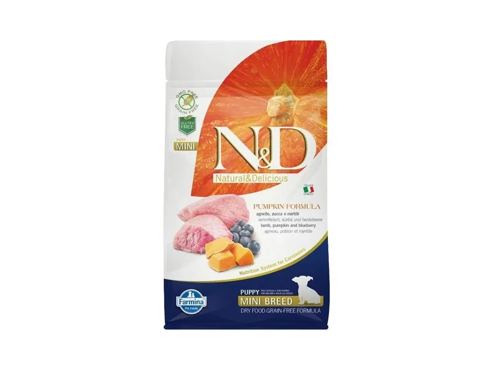 N&D PUMPKIN Dog GF Lamb & Blueberry Puppy Mini 800 g Hit Sezóny