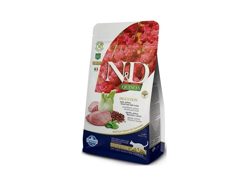 N&D QUINOA Cat GF Digestion, Lamb & Fennel Adult 1,5 kg Top Prodej