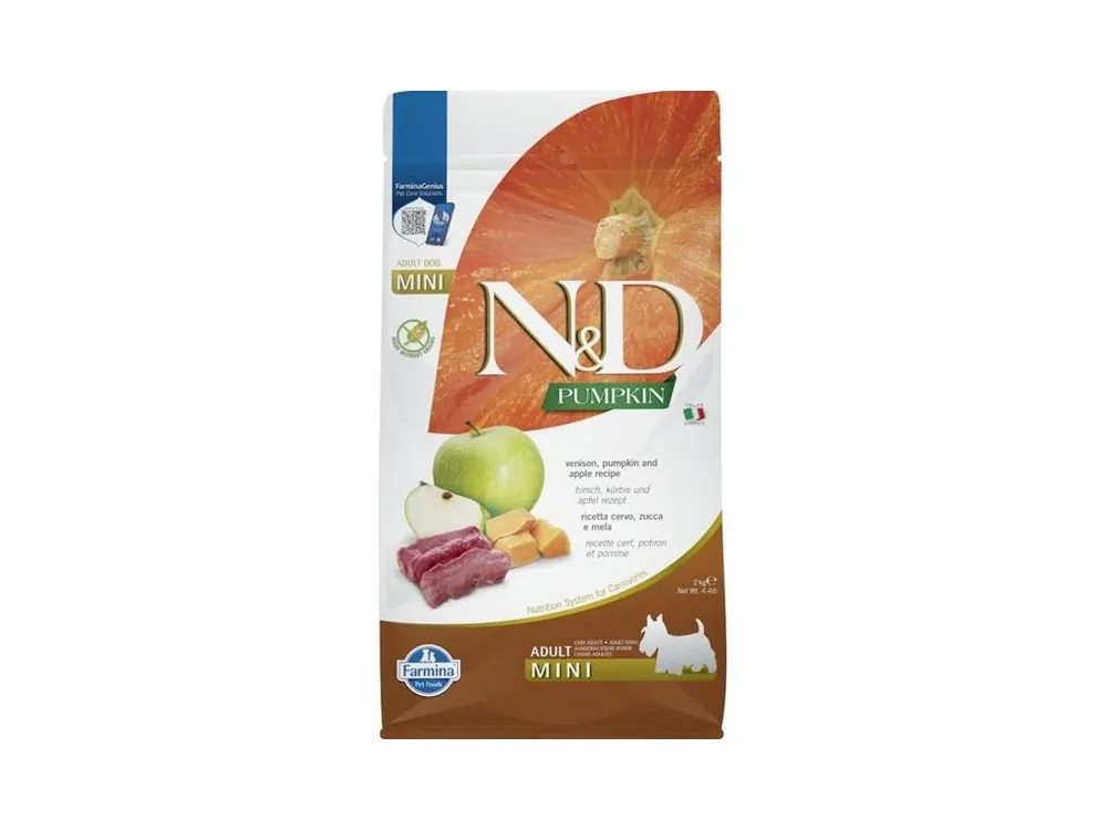 Cenový Hit N&D PUMPKIN Dog GF Venison & Apple Adult Mini 2 kg