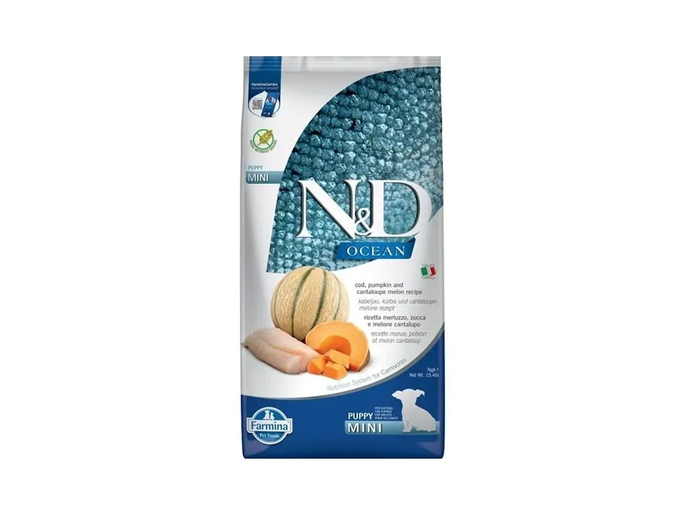 N&D OCEAN Dog GF Cod, Pumpkin & Cantaloupe Melon Puppy Mini 7 kg Objednat Nyní