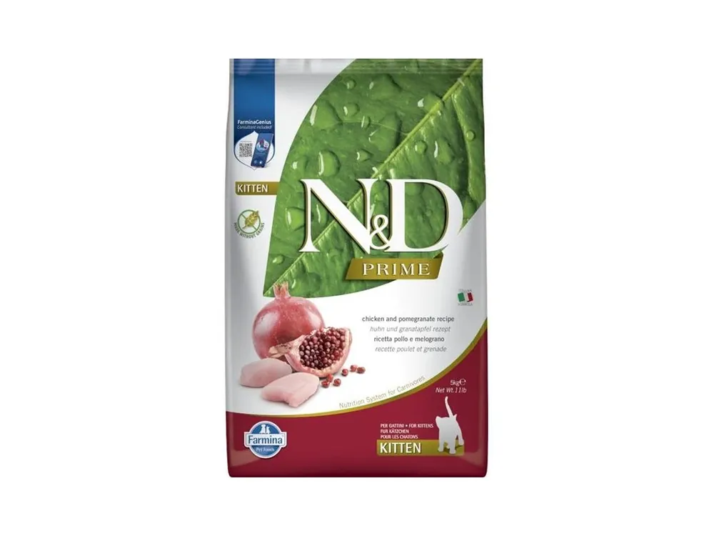 Finální Výprodej N&D PRIME Cat GF Chicken & Pomegranate Kitten 5 kg