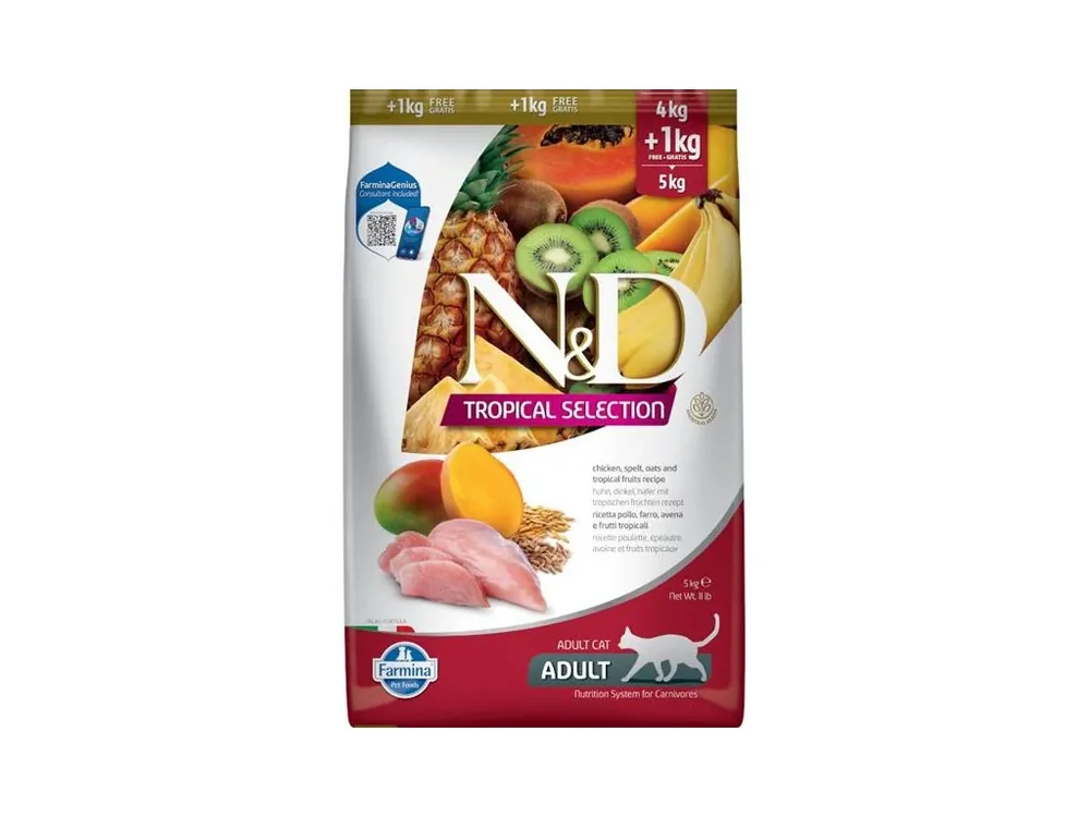 Expresní Doručení N&D TROPICAL SELECTION Cat LG Chicken Adult 4+1 kg