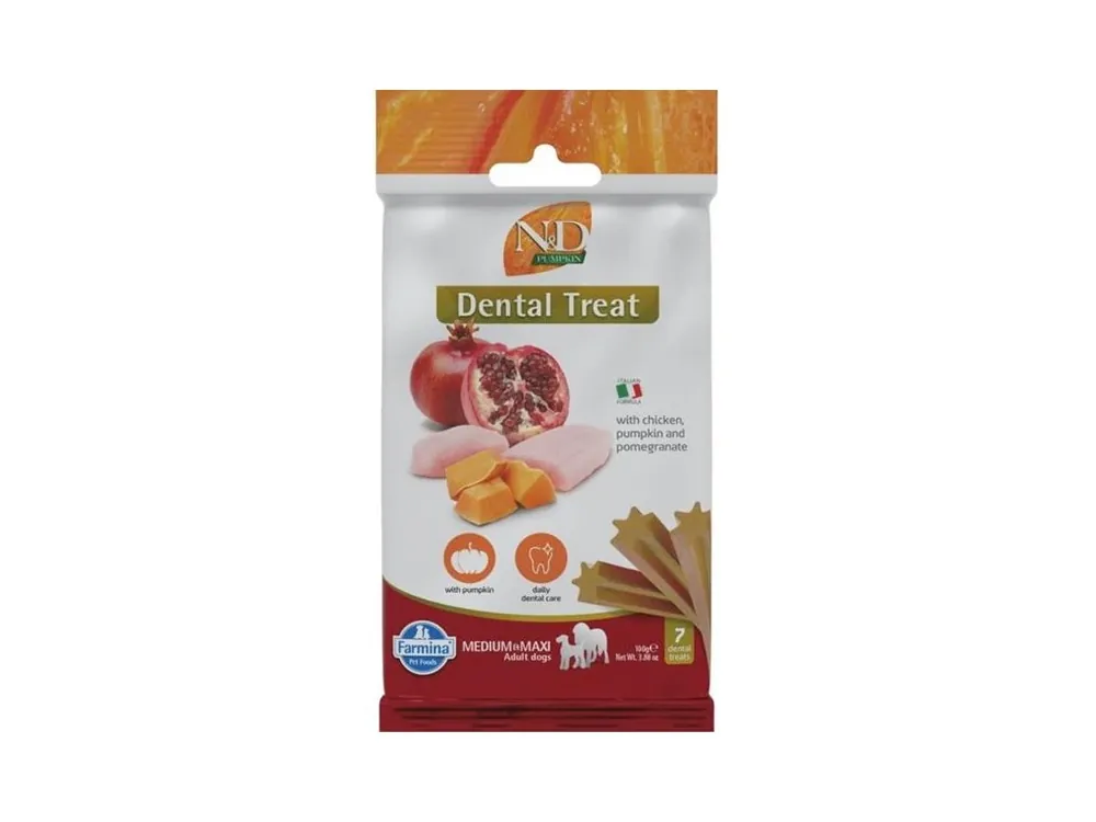 N&D PUMPKIN Dog Dental Snack Chicken Medium & Maxi 100 g Tovární Cena