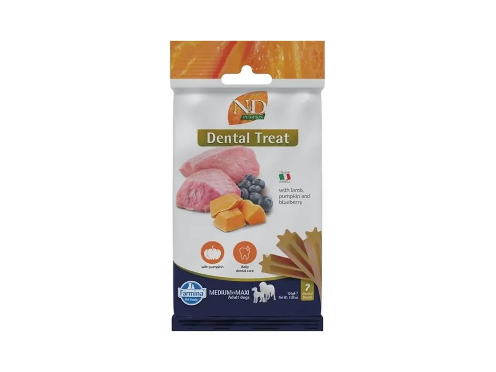 N&D PUMPKIN Dog Dental Snack Lamb Medium & Maxi 100 g Nakupujte Hned