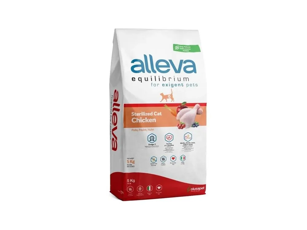ALLEVA EQUILIBRIUM Cat Adult Sterilized Chicken 5kg Super Cena