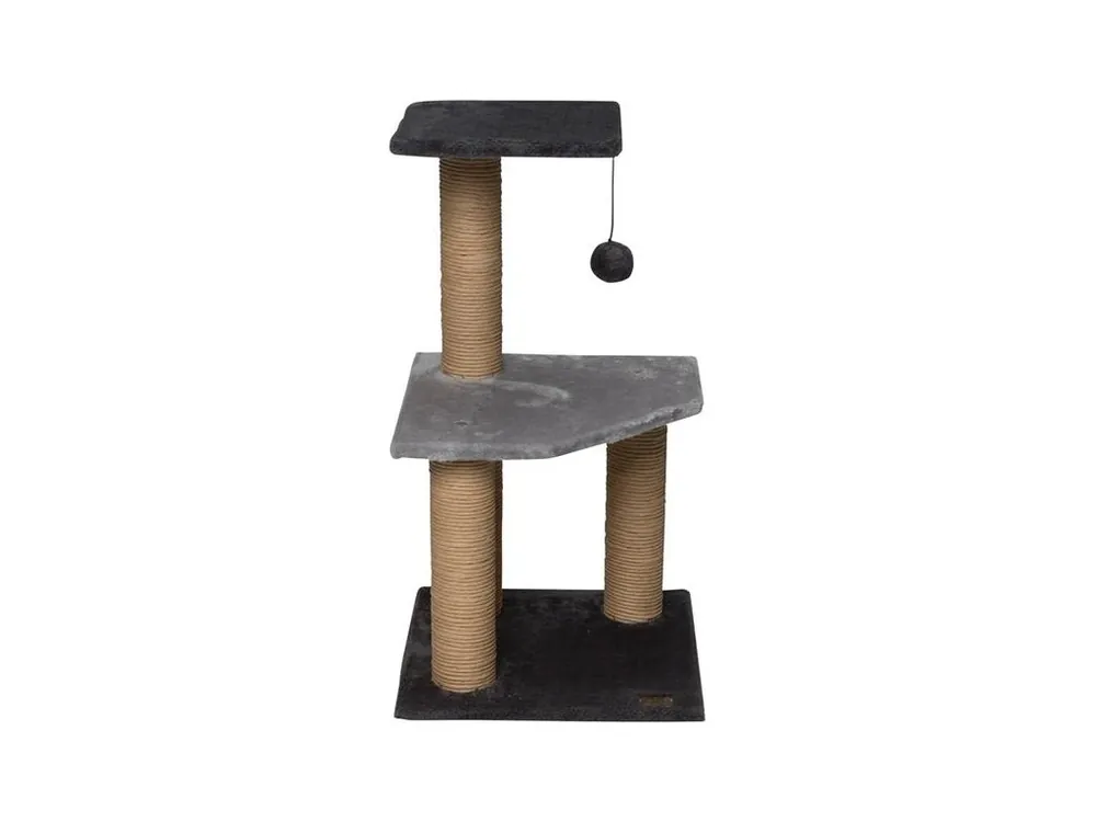 Dokud Zásoby Vydrží Škrabadlo Hemlock černé/šedé 65cm Ebi