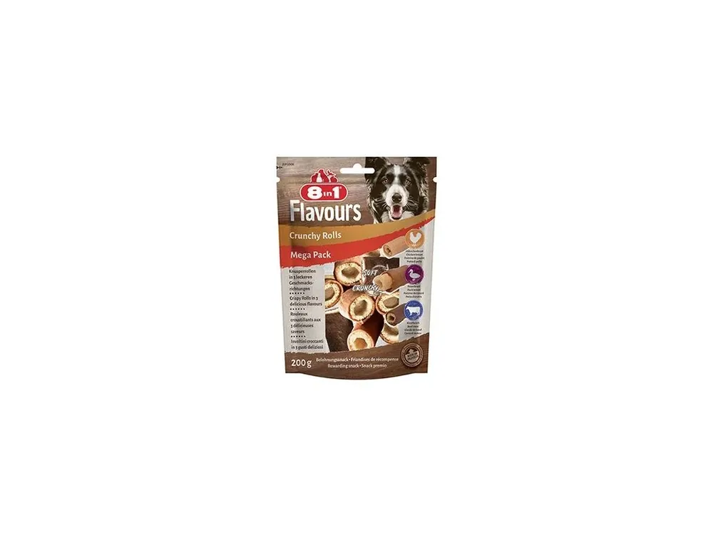 Pochoutka 8in1 Flavours Crunchy Rolls 200g MEGA PACK Koupit Online