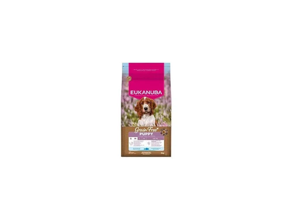 Eukanuba Dog GF Puppy Small&Medium rich in Oc.Fish 3kg Víkendová Akce